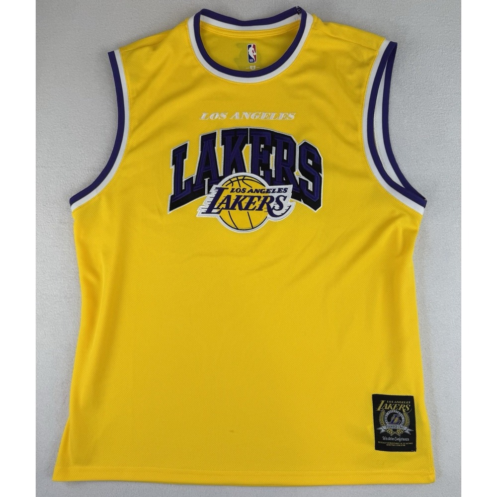 Ultra Game NBA Los Angeles Lakers Jersey Tank Top Men's XL Yellow